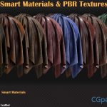 20 种皮革智能材料 + PBR 纹理—20 Leather Smart Materials + PBR Textures
