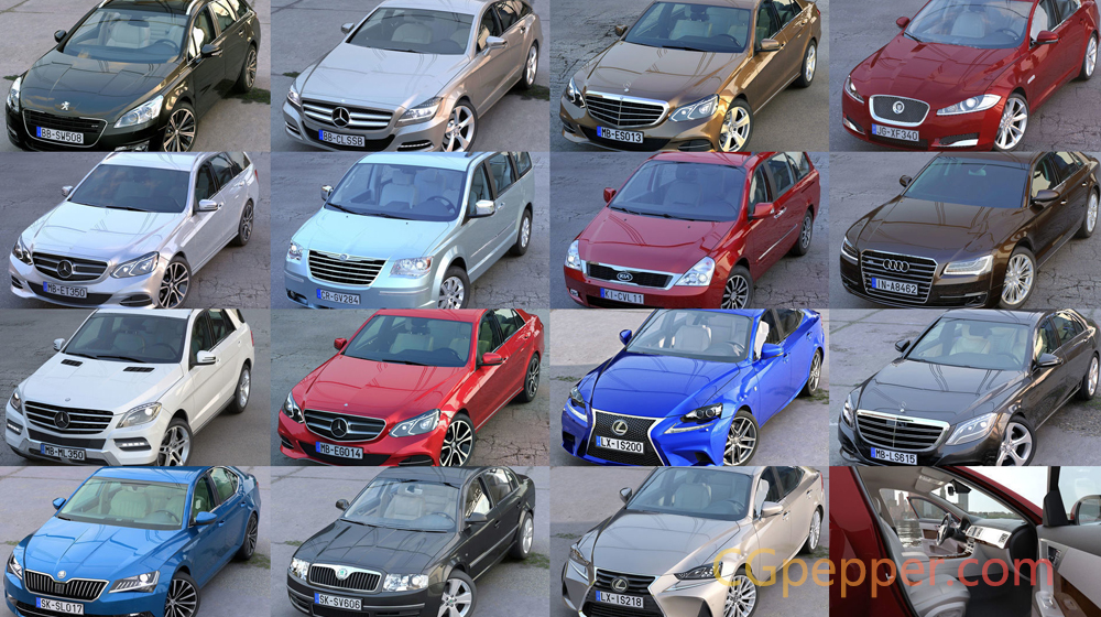 Arch viz 3D 模型系列的现代汽车—Contemporary cars for Arch viz 3D Model Collection