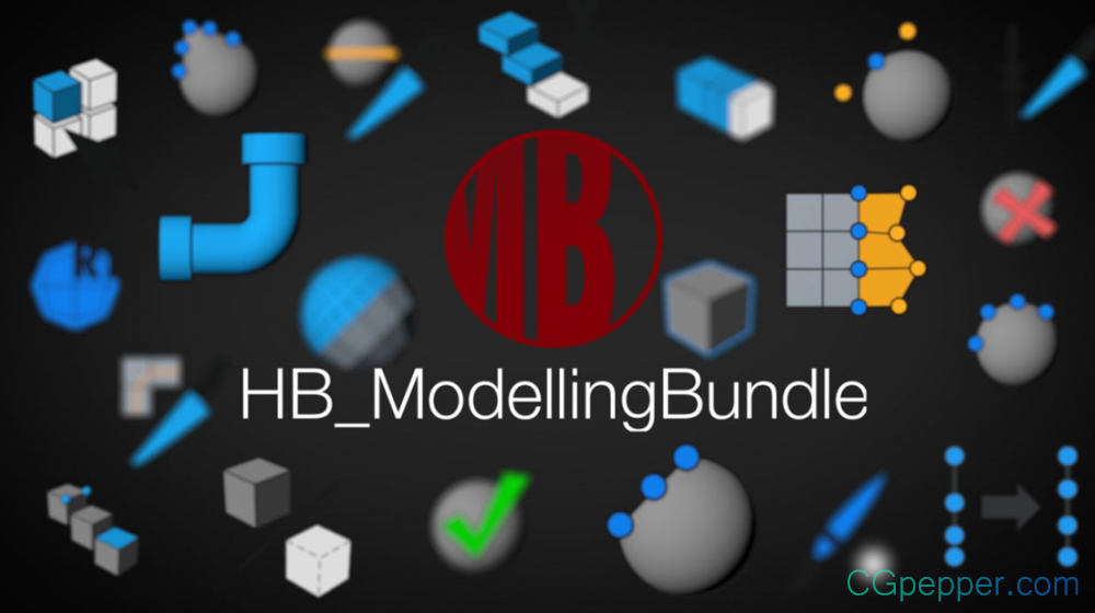 C4D快速建模工具脚本合集包_HB Modelling Bundle 2.34 for Cinema 4D