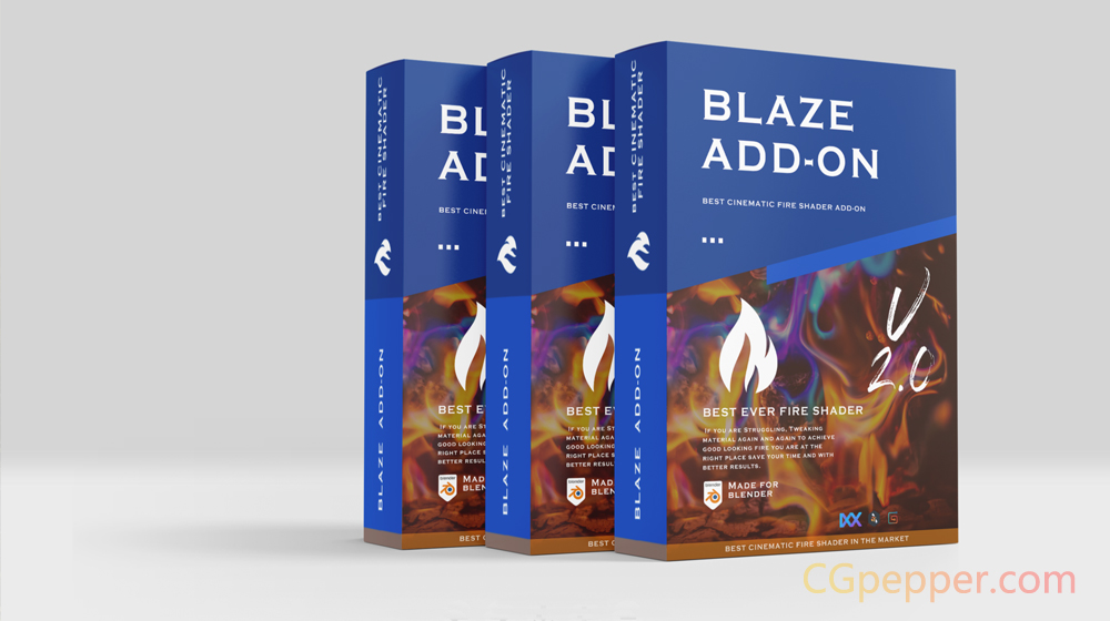 Blender火焰烟雾特效插件 Blender Market – Blaze V2.0