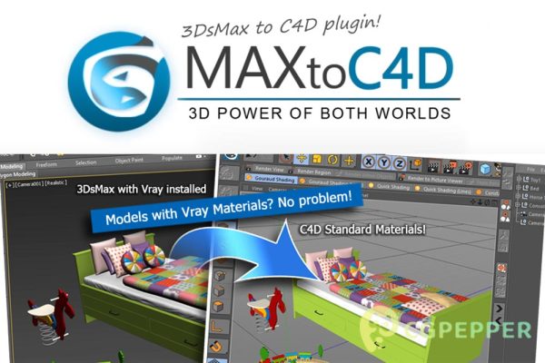 3DS MAX模型导入C4D插件 MAXtoC4D v6.3 R15-R26 Win破解版