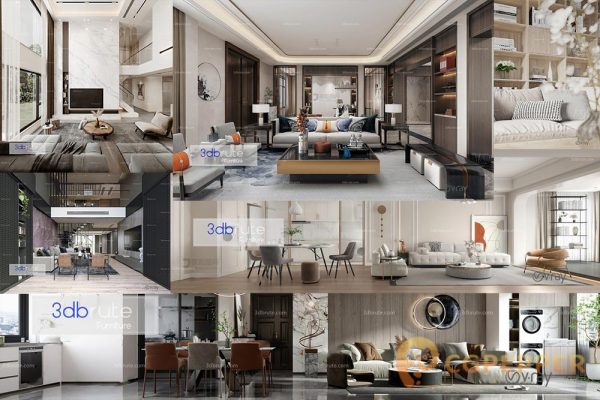 室内客厅3D模型2021-3D Brute – Living room vol5 2021