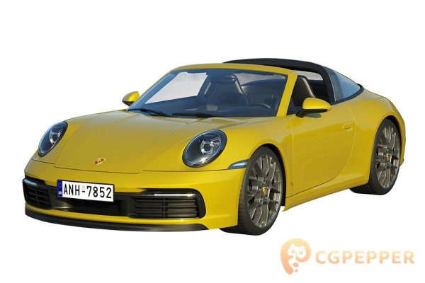 保时捷 911 Targa 3D模型—Porsche 911 Targa 2019 3D model