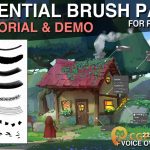 卡通风格画笔画家必备笔刷包 + 演示和教程—Essential brush pack for painters + Demo & Tutorial