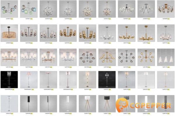 Eurosvet 照明系列3dmax室内吊灯台灯壁灯落地灯3D模型—wall lamp table lamp chandelier 3d model