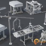 21种起重机3D模型—Cranes – 11 pieces