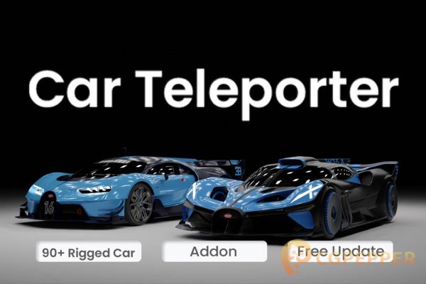 Blender汽车模型预设插件 Car Teleporter V1.0.8.2