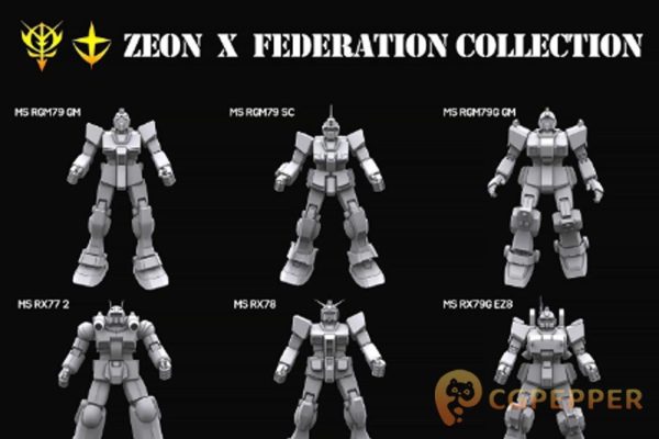 高达机动战士吉翁x地球联邦系列3D模型- Gundam mobile suit Zeon x Earth Federation collection (FBX-OBJ-MAX)