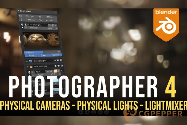 Blender摄像机灯光设置插件 Photographer 4.8.0 For Blender 2.8+