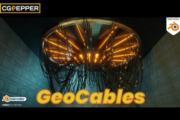 Blender电线电缆生成插件 GeoCables v2.1.0 – Geometry Nodes Cables