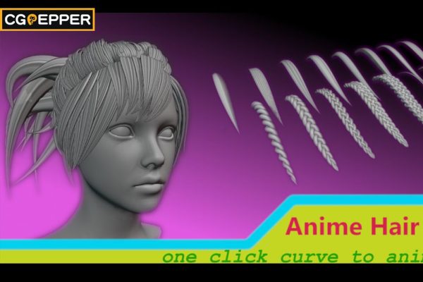 Blender头发制作插件 Anime Hair Maker V1.5