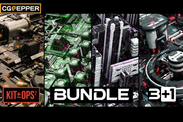 Blender科幻风格模型预设包 Dpack Bundle – Sci Fi Kitbash