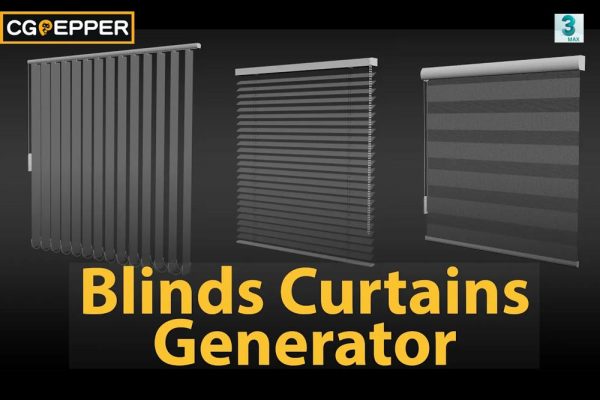 3DS MAX窗帘生成器插件-Blinds Curtains Generator 1.0 For 3DS MAX 2018-2024