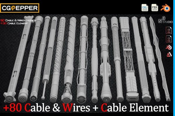 80个电缆电线软管和电缆元件-80+Cable ,Wires, Hoses and Cable Element