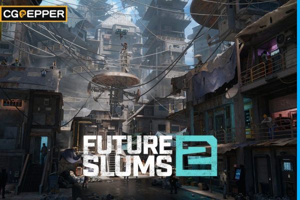Kitbash3D-未来贫民窟破旧楼房城市建筑3D模型-Future Slums 2